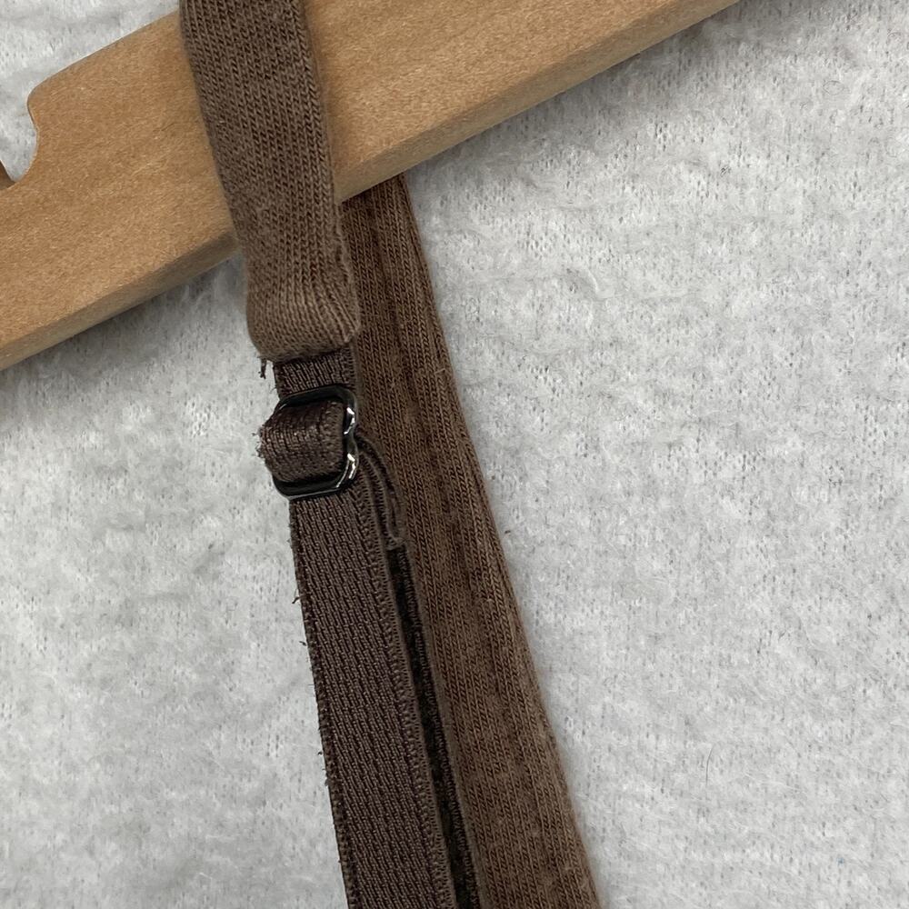 EILEEN FISHER Tank Top S Stretch Organic Cotton Scoop Neck Shelf Bra Brown USA - Picture 9 of 12